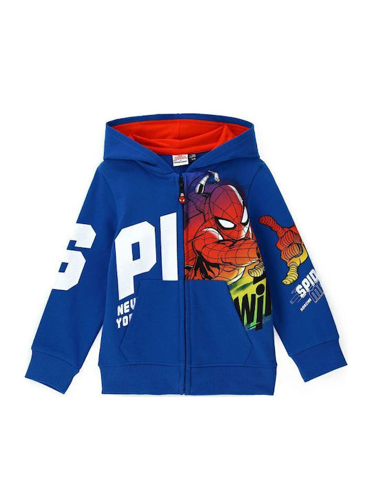 Kids Sweatshirt Cardigan with Hood Blue