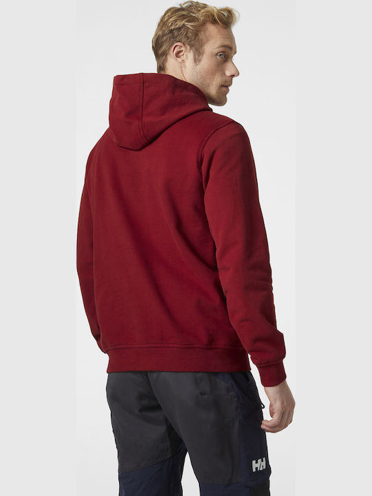 Sweatshirt with Hood Burgundy