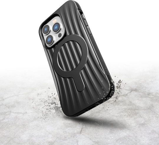 X-Doria Raptic Clutch MagSafe Back Cover Plastic / Silicon Negru (iPhone 14 Pro)