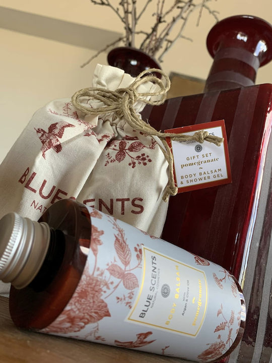 Blue Scents Pomegranate Σετ Περιποίησης για Ενυδάτωση & Καθαρισμό Σώματος 2τμχ