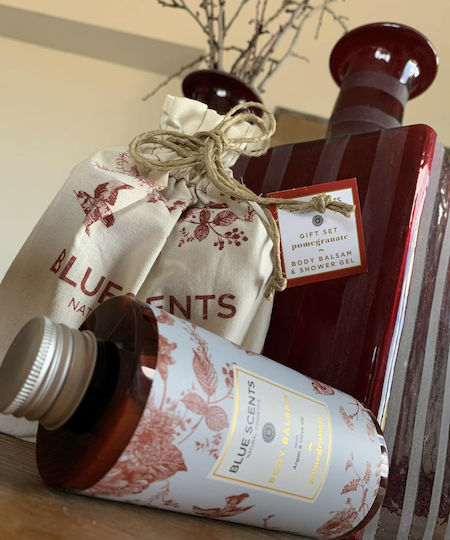 Blue Scents Pomegranate Σετ Περιποίησης για Ενυδάτωση & Καθαρισμό Σώματος 2τμχ