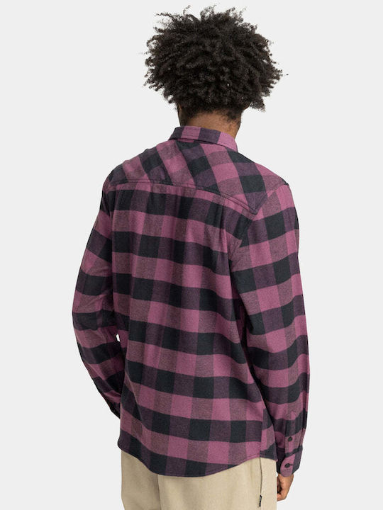 Element Tacoma Men's Shirt Long Sleeve Checked Purple