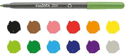 Carioca EcoFamily Joy Drawing Markers Set 12 Colors (6 Packages) 12621