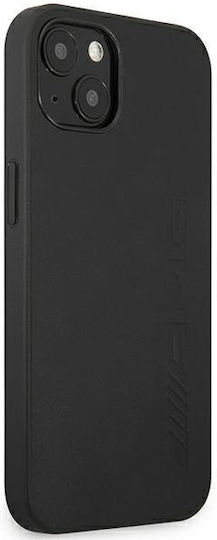Mercedes-Benz Leather Hot Stamped Back Cover Leather / Silicone / Plastic Black (iPhone 14)