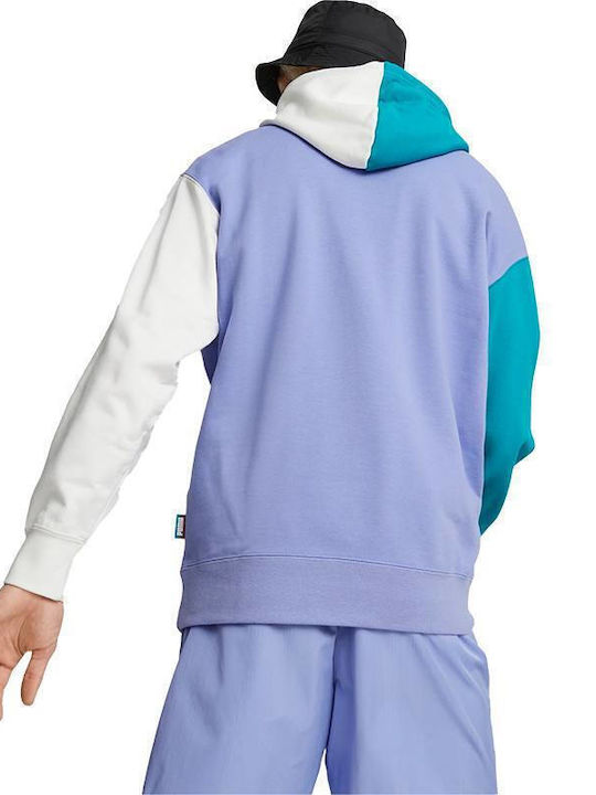 Puma Fandom Sweatshirt with Hood Purple