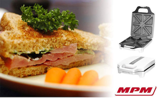 MPM Sandwich Maker for for 2 Sandwiches Sandwiches 1600W White