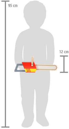 Small Foot Firefighter Chainsaw Wooden for 3+ Years 35 cm