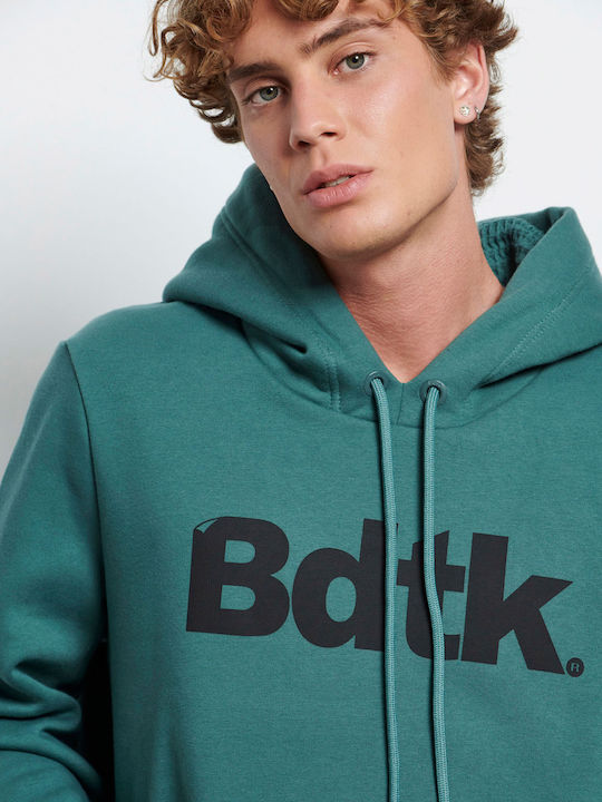 BodyTalk Men's Sweatshirt with Hood and Pockets Tattoo Green