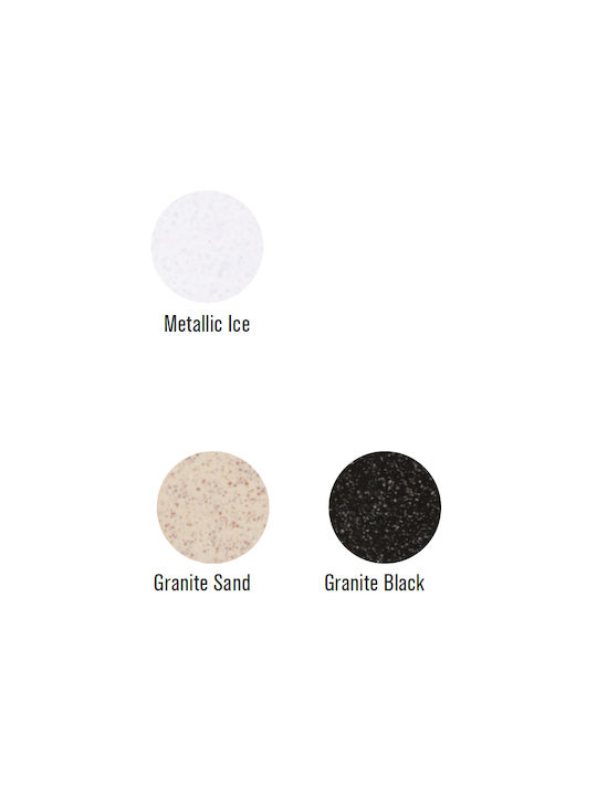 Crown R-16 Economic 6816 6816-71 Drop-In Spüle Links aus Verbundgranulat B114xT49cm Granite Black