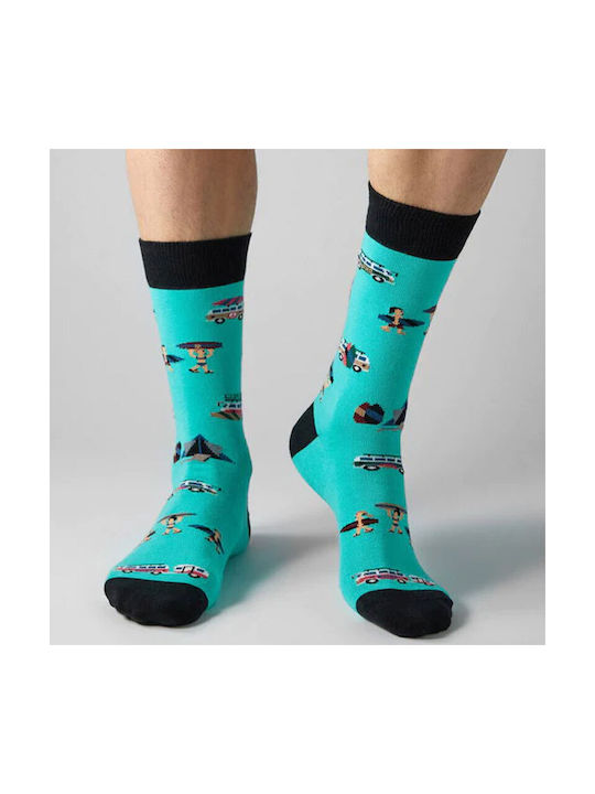 BESOCKS SOCKS BESURFERS-TURQUOISE