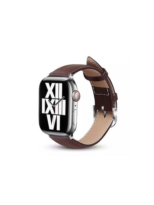 Crong Noble Band Λουράκι Δερμάτινο Μαύρο (Apple Watch 38/40/41mm)