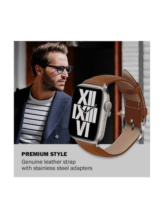 Crong Noble Band Strap Leather Mokka (Apple Watch 38/40/41/42mm) CRG-40NOB-MKA