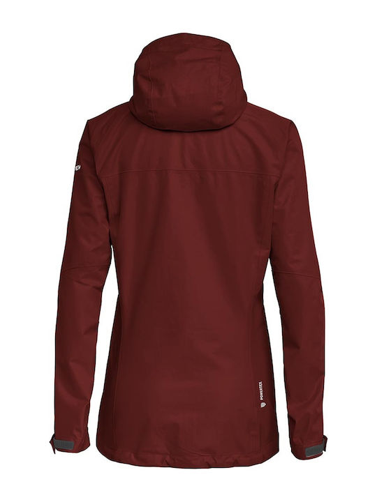 Puez Aqua 3 Hardshell Women's Jacket Burgundy