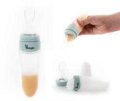 Bo Jungle Baby Spoon B-Food Dispenser with Adjustable Flow made of Silicone Light Blue