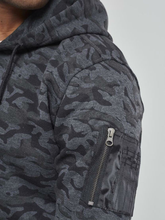 Φούτερ με Κουκούλα Dark Camo