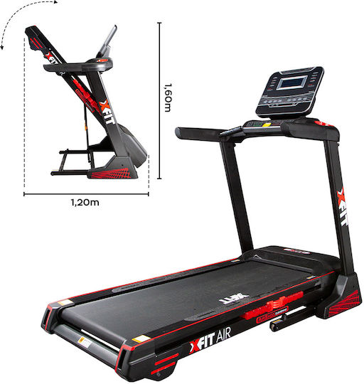 X-FIT Air 3.5hp Ηλεκτρικός Αναδιπλούμενος Διάδρομος Γυμναστικής για Χρήστη έως 125kg