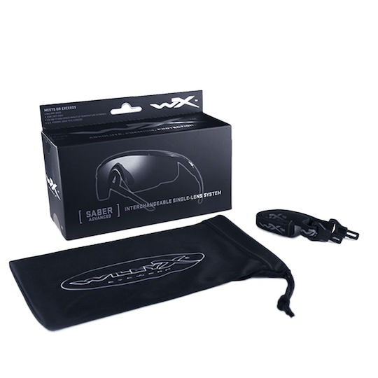 Wiley X Shooting Glasses Saber Advanced Set of 2 Lenses with Anti-Glare Solar and Anti-Scratch Protection Black