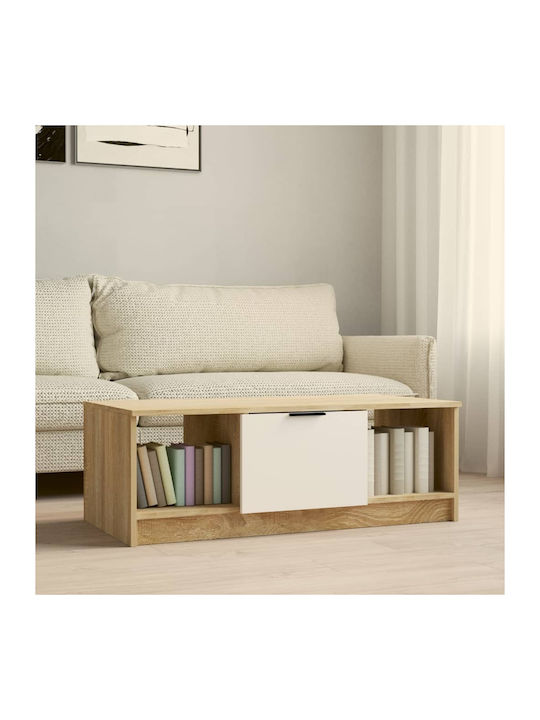 Rectangular Wooden Coffee Table Natural L102xW50xH36cm