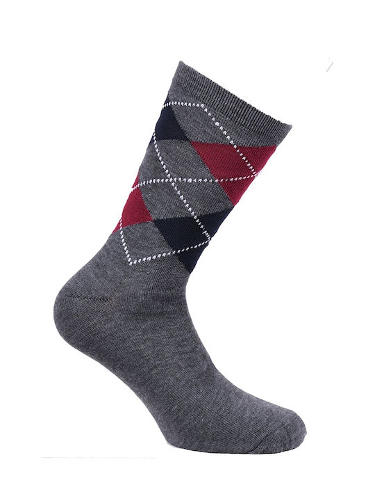 Men's high plaid socks set of 3 pairs MULTICOLOUR