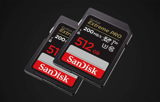Sandisk Extreme Pro SDXC 512GB Class 10 U3 V30 UHS-I