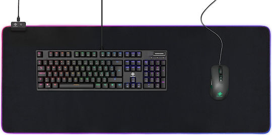 Deltaco GAM-079-B Padel Pentru Mouse XXL Lungime 900mm Cu Iluminare RGB Neagră