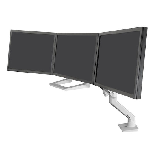 Ergotron HX Επιτοίχια Βάση για 3 Οθόνες έως 24" Ασημί