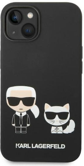 Karl Lagerfeld Karl & Choupette Magsafe Umschlag Rückseite Kunststoff Schwarz (iPhone 14 Plus)