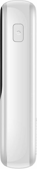 Baseus Qpow Power Bank 10000mAh 22.5W με Θύρα USB-A και Θύρα USB-C Power Delivery / Quick Charge 3.0 Λευκό