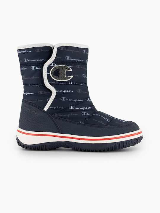 Flakey Kids Snow Boots with Velcro Navy Blue