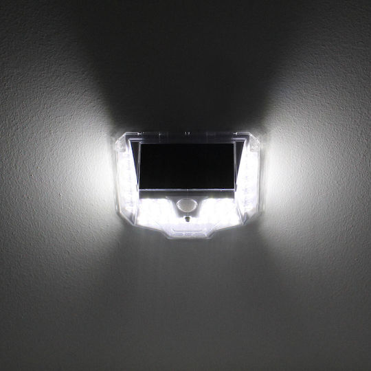 GDPLUS Wall Mounted Solar Light 1.5W 130lm Cold White 6500K with Motion Sensor and Photocell IP65 14.3cmx12.4cmx5.3cmcm