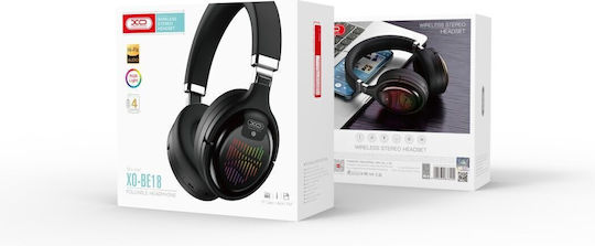 XO BE18 Безжични / Жични Over Ear Слушалки с Радио с 4 часа Работа Златисти