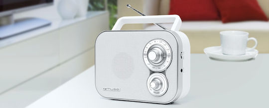 Muse M-051 R Retro Φορητό Ραδιόφωνο Ρεύματος / Μπαταρίας Λευκό