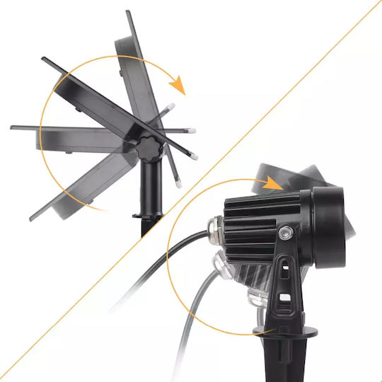 Set 4 Eingesteckte Solarleuchten Warmes Weiß 3000K mit Fotokontakt IP65 4cmx3cmcm