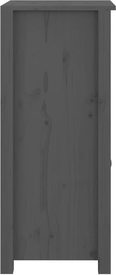 Dulap de Sufragerie de Podea din Lemn Masiv Gri 40x35x80 cm