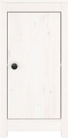 Living Room Cabinet Made of Solid Wood White 40x35x80cm