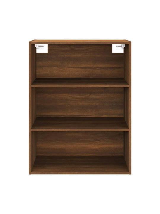 Brown Oak Wall Shelf 69.5x32.5x90cm