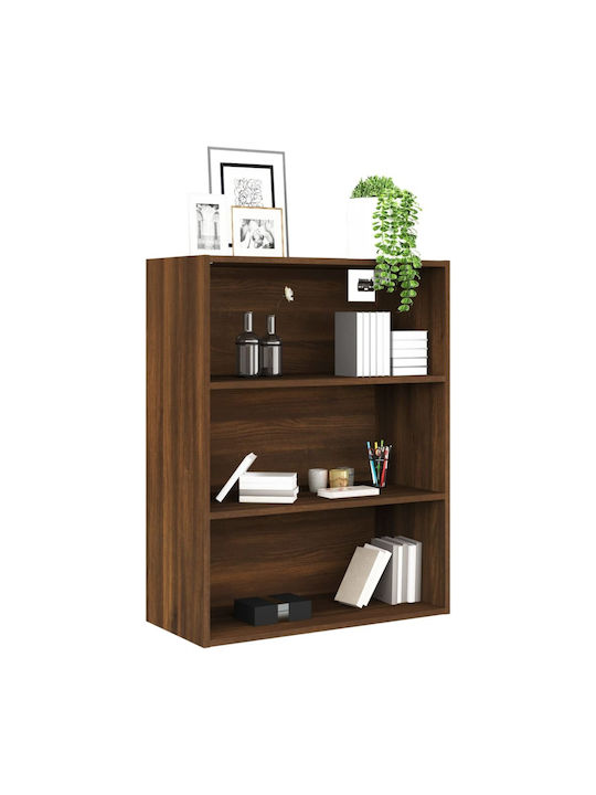 Brown Oak Wall Shelf 69.5x32.5x90cm