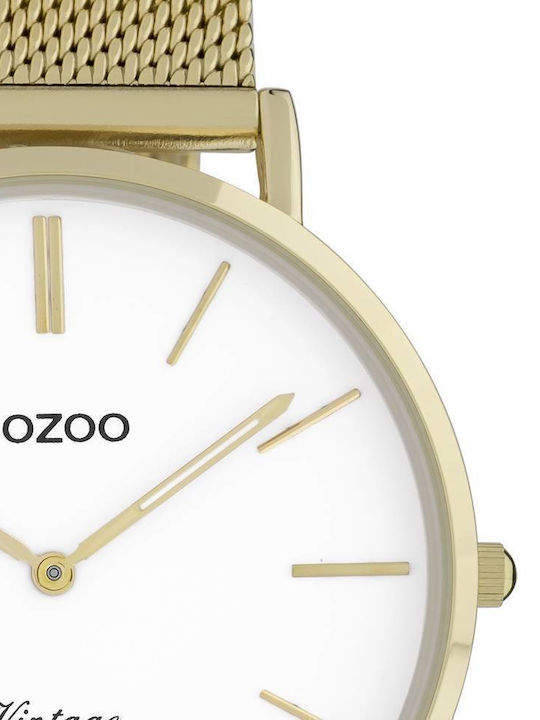 Oozoo Vintage Women's Watch with Gold Metal Bracelet