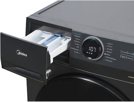 Midea Mașină de Spălat Rufe 8kg 1400 Rotiri Inox MF200W80WB/T-GR