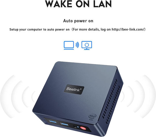 Beelink Mini S PC (Celeron Quad Core N5095/8GB DDR4/256GB SSD/W11 Pro)