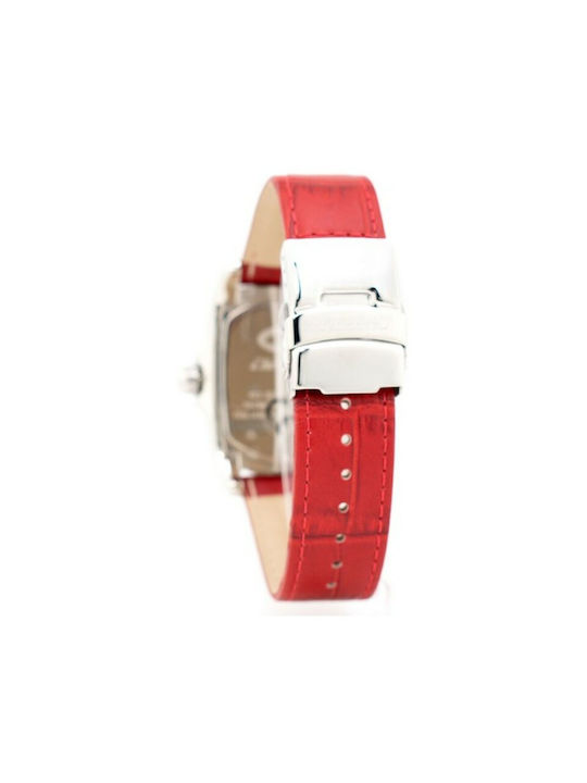 Chronotech Uhr mit Rot Lederarmband CT7274M-01