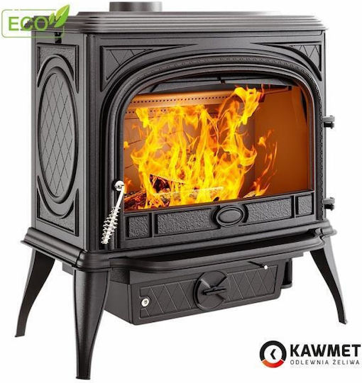 Kawmet Premium Sphinx S6 Eco Μαντεμένια Ξυλόσομπα 13.9kW Μαύρη