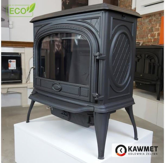 Kawmet Premium Sphinx S6 Eco Μαντεμένια Ξυλόσομπα 13.9kW Μαύρη