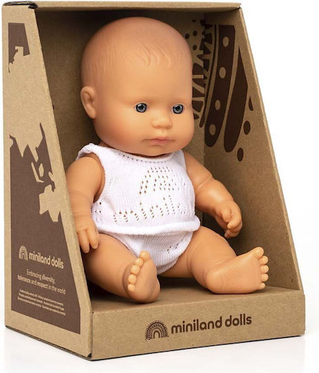 Miniland Baby Puppe Caucasian Mädchen für 10m+ Jahren