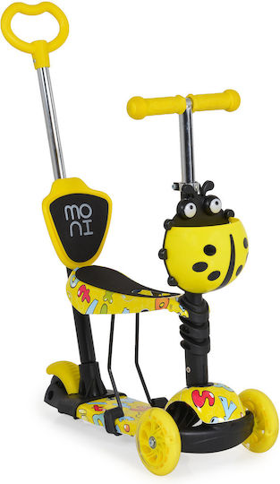 Moni Kids Scooter Lollipop 3-Wheel with Seat for 2+ Years Yellow