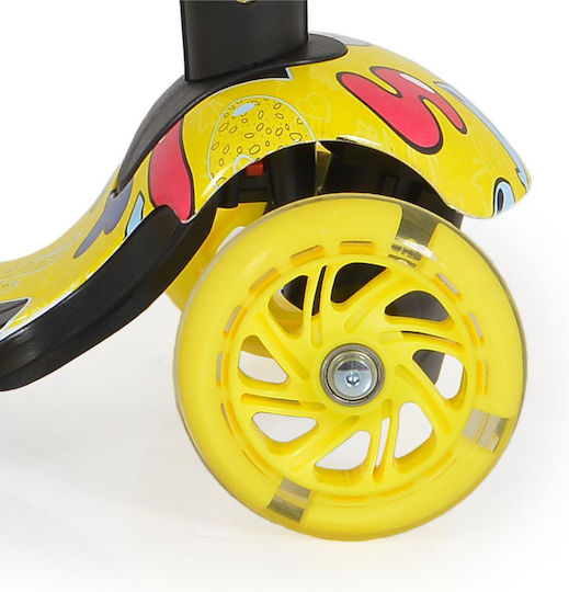 Moni Kids Scooter Lollipop 3-Wheel with Seat for 2+ Years Yellow