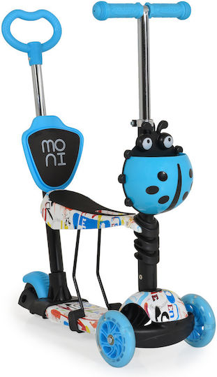 Moni Kids Scooter Lollipop 3-Wheel with Seat for 2+ Years Blue
