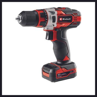 Einhell TE-CD 12/1 Li +22+CL Сет Двигател за бормашина & Обектив 12V с 2 батерии 2Ах