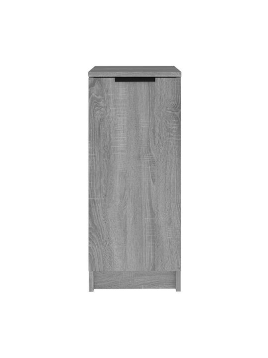 Wooden Shoe Organizer with 4 Shelves Grey 30x35x70cm