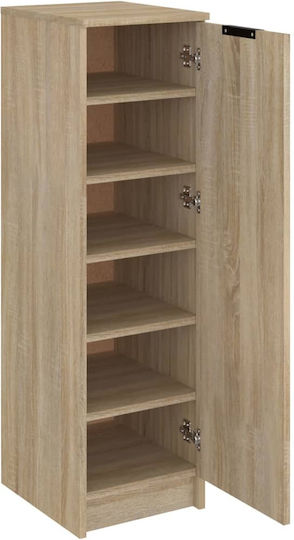 Wooden Shoe Organizer with 6 Shelves Coffee 30x35x100cm